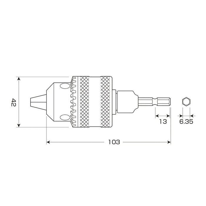 Anex 鑽夾頭帶鑰匙 1.5-13mm AKL-280