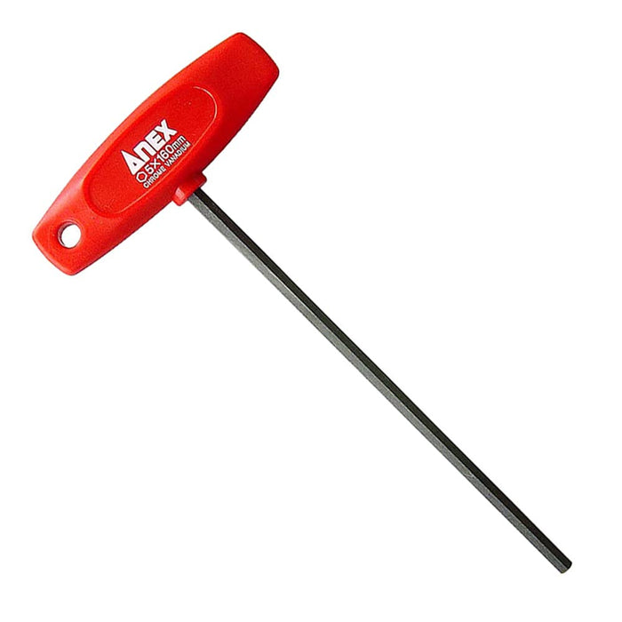 Anex Hexagonal Wrench T-Handle 5mm x 160 No.3200 - Anex Tool