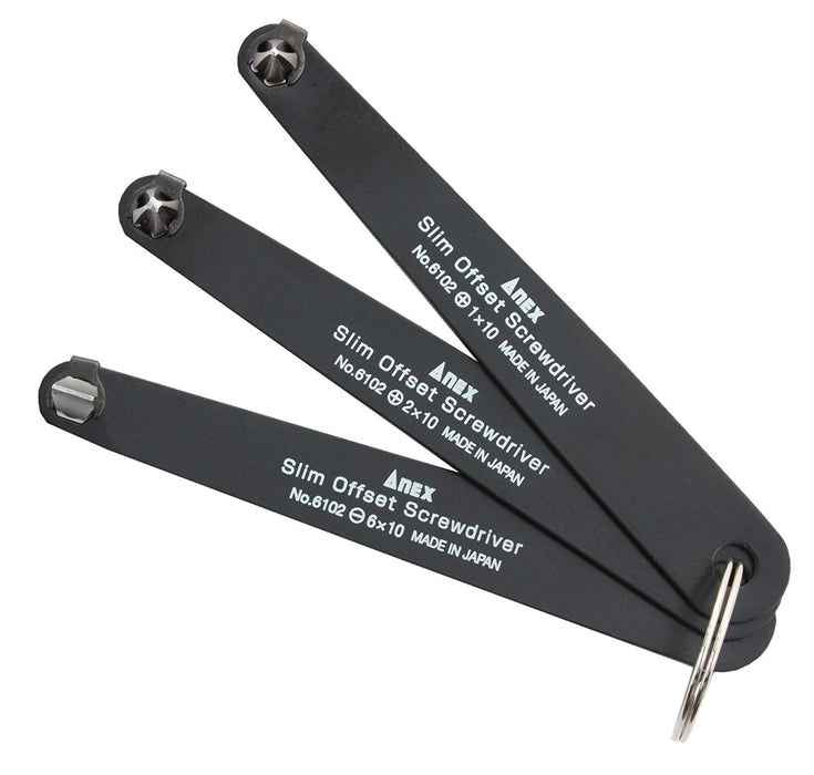 Anex Slim Offset Driver Set of 3 No. 6102-T Anex Tool