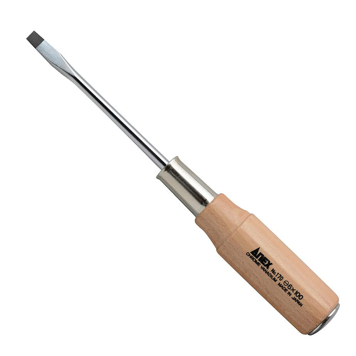 Anex Strong Grade Wooden Handle Screwdriver 6x100 No.170