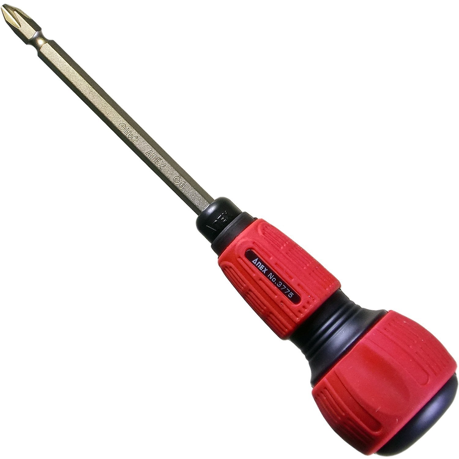 Anex Stool Power Grip Interchangeable Driver with Bits No. 3775 - Bulk