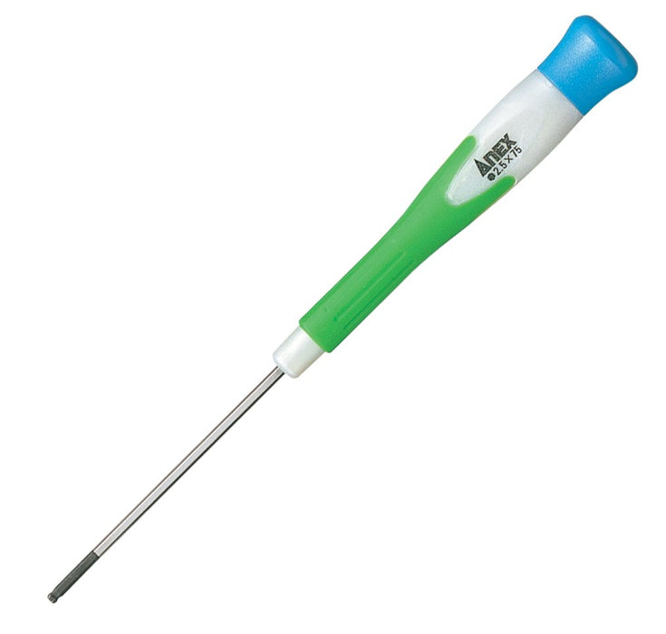 Anex Stool Precision Ball Point Super Fit Screwdriver 2.5mm x 75 - No.3532 Tool