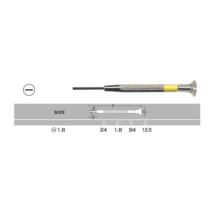 Anex Precision Screwdriver Set - 6 Piece Phillips and Flat Head with Case