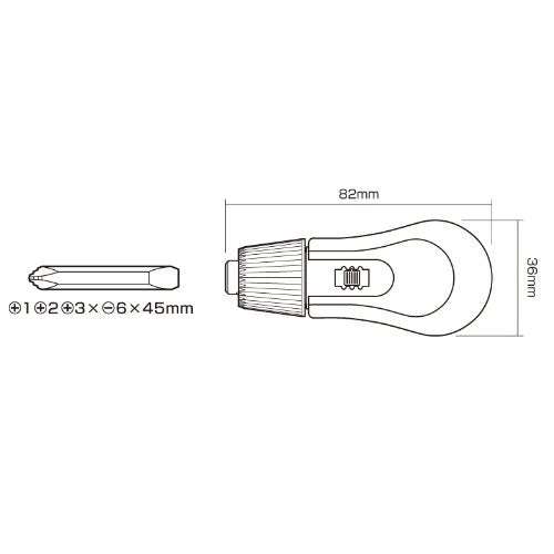 Anex 棘轮起子 可互换 Anex Nejipita No. 290 工具由 Anex 出品