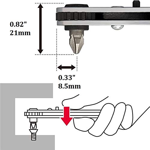 Anex Ratchet Driver Set Straight & Offset Type 9 Bit No. 425-9B Tool