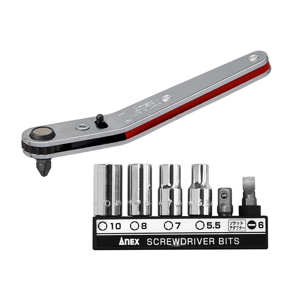 Pin Driver Offset Anex 7-Piece Ratchet Driver & Up-Head Socket Set Offset Type No. 427-S