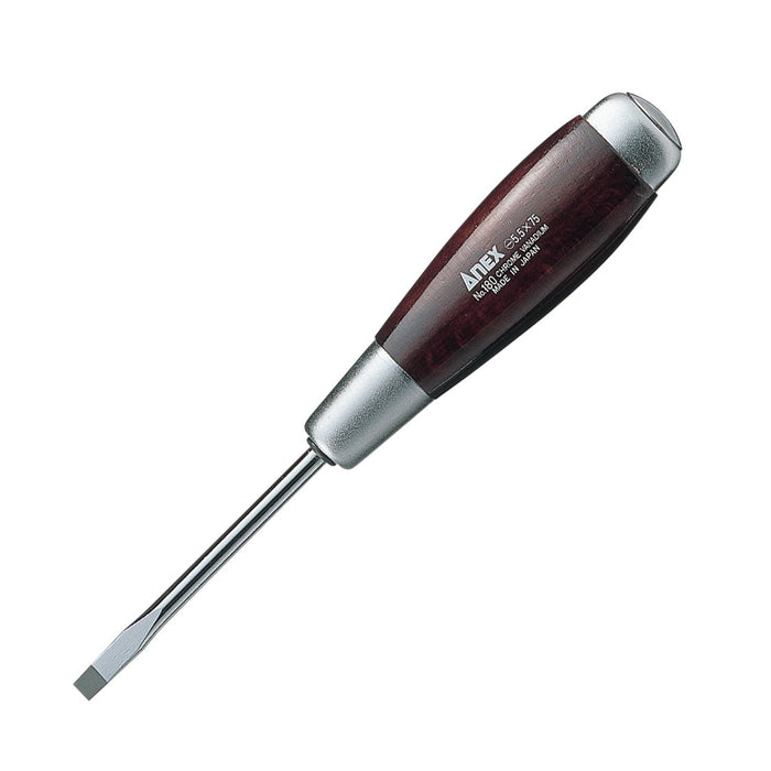 Anex Hyper Type Screwdriver Wooden Handle 5.5x75 No.180 Tool