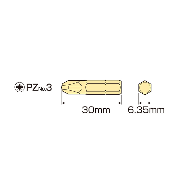 Anex 单头短钻头手动 Pz#3X30 工具 - Anex AK-50P