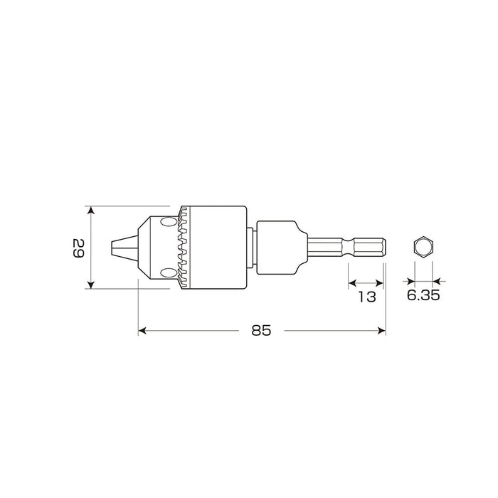 Anex 带钥匙钻夹头 0.8-6.5 毫米 AKL-230 多功能工具