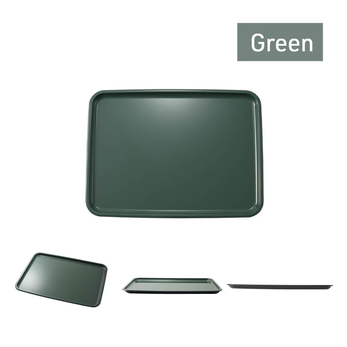 Asahi Koyo Antibacterial Rectangular Green Tray 43Cm Non-Slip Finish-Kiichin - The #1 Place for Japanese Goods in Your Hand!