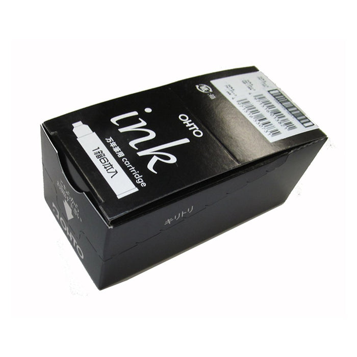 Ohto Blue Black Fountain Pen Ink Cartridge Box of 10