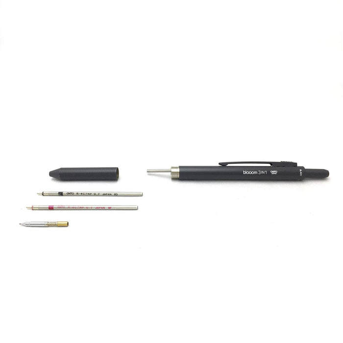 Ohto Bloom 3In1 White Multifunctional Pen - MF-25B3-WT Series