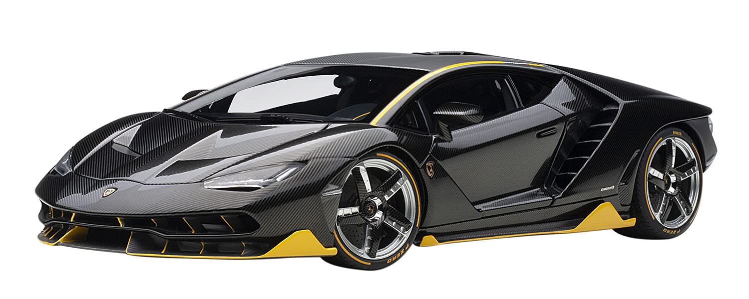 Autoart 1/18 蘭博基尼 Centenario 碳黑/黃色