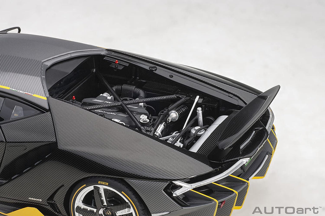 Autoart 1/18 蘭博基尼 Centenario 碳黑/黃色