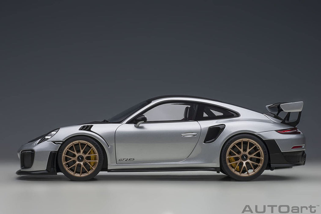 Autoart 1/18 保时捷 911 Gt2 Rs Weissach Pkg 78174 银色/碳色