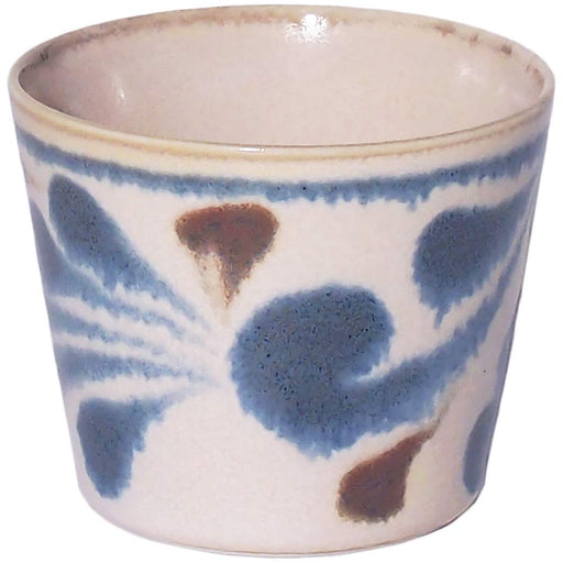 Awasaka Blue Arabesque Buckwheat Chocolate Cup - Elegant Brush Design-Kiichin - The #1 Place for Japanese Goods in Your Hand!