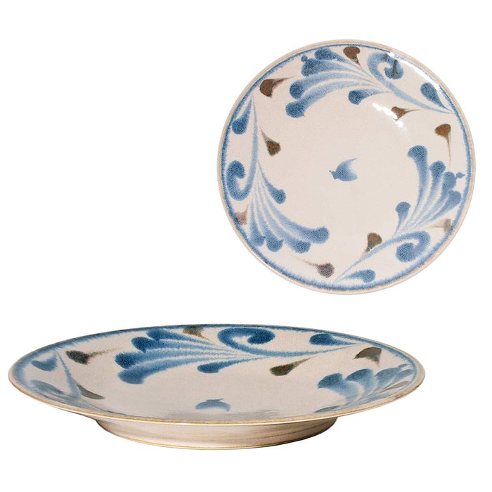 Awasaka Blue Arabesque Dinner Plate - Elegant Fine Ceramic Dish-Kiichin - The #1 Place for Japanese Goods in Your Hand!