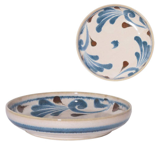 Awasaka Brush Blue Arabesque Pasta Bowl Parallel Import Durable Design-Kiichin - The #1 Place for Japanese Goods in Your Hand!
