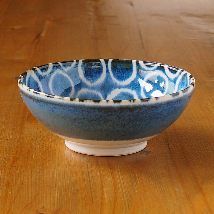 Awasaka Brush Blue 100 Round Noodle Bowl Parallel Import Edition-Kiichin - The #1 Place for Japanese Goods in Your Hand!