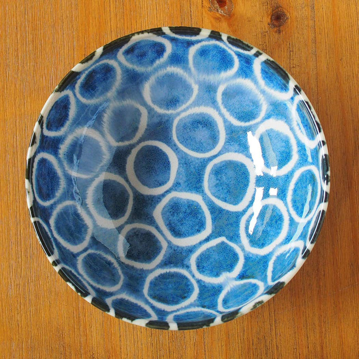 Awasaka Brush Blue 100 Round Noodle Bowl Parallel Import Edition-Kiichin - The #1 Place for Japanese Goods in Your Hand!