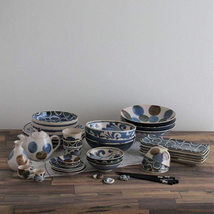 Awasaka Brush Blue Dot Buckwheat Chocolate Cup Premium Quality-Kiichin - The #1 Place for Japanese Goods in Your Hand!