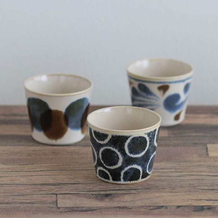 Awasaka Brush Blue Dot Buckwheat Chocolate Cup Premium Quality-Kiichin - The #1 Place for Japanese Goods in Your Hand!