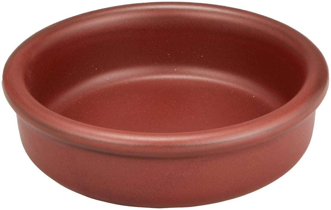Santo Banko Ware Mini Ajillo Pot 12cm Reddish Brown Stovetop Microwave Safe