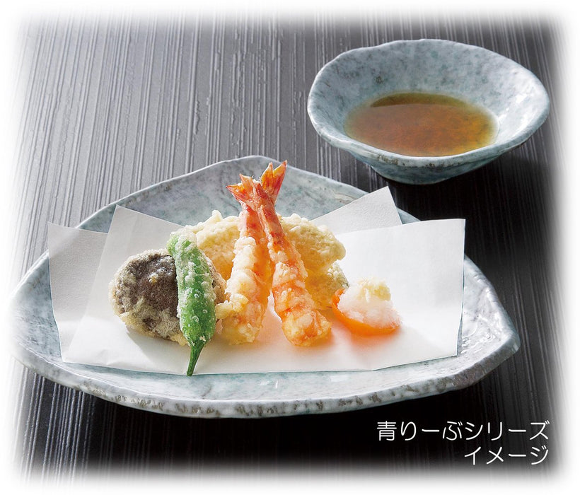 Santo Banko Ware Blue Ribbon No 4 Deep Bowl Plate 12.5cm Made in Japan