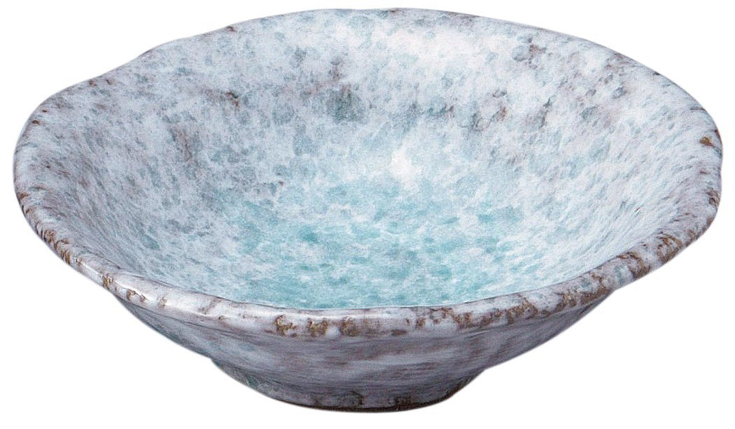 Santo Banko Ware Blue Ribbon No. 4 Shallow Bowl 12.5cm Microwave Safe
