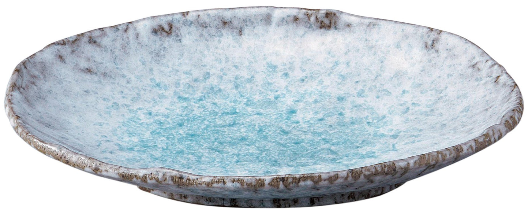 Santo Banko Ware Blue Ribbon No. 8 Oval Plate 17x24cm Microwave Safe Japan