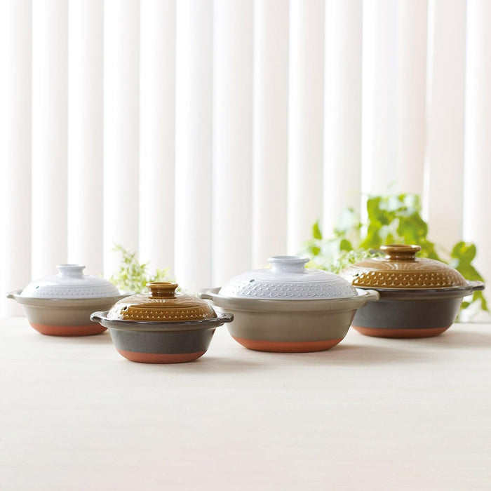 Santo Banko Ware No. 8 Clea Kasumi Pot 1500Ml Microwave Safe - Made in Japan