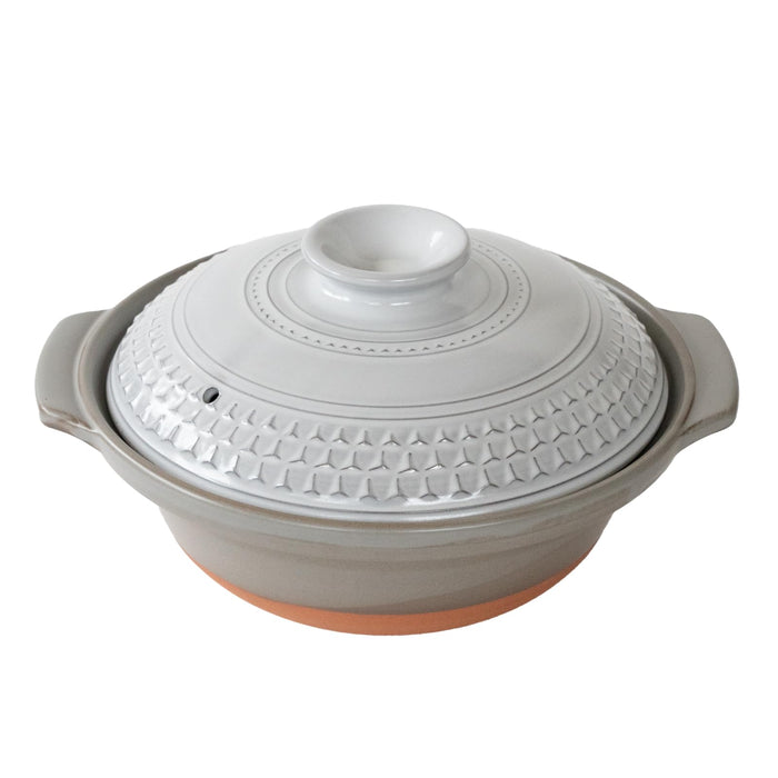 Santo Size 9 Clea Kasumi Gray Banko Ware Pot 2400ml Microwave/Oven Safe