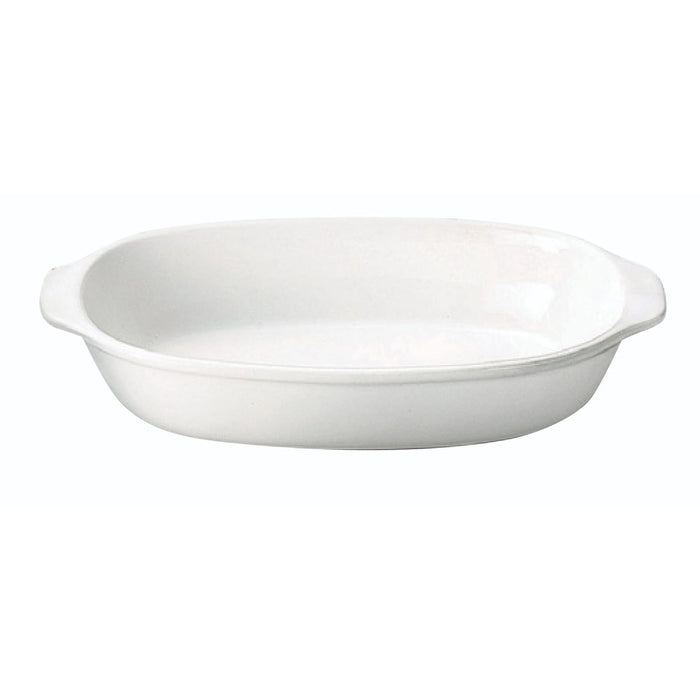 Santo Banko Ware Oval Gratin Dish Single-Serve 21cm White Heat-Resistant Ceramic