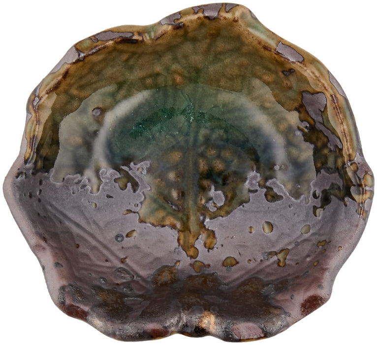 Santo Banko Ware Iga Gold Leaf Small Bowl 9cm Made in Japan 16054-Kiichin - The #1 Place for Japanese Goods in Your Hand!