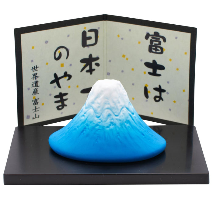 Santo Banko Ware Mount Fuji Ornament Blue Interior Decoration 14515