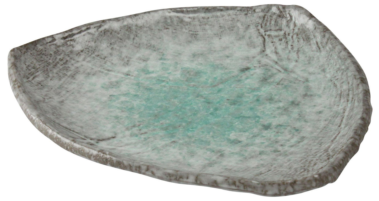 Santo Banko Ware Blue Ribbon Noodle Bowl 24Cm Triangular Plate Japan 11998