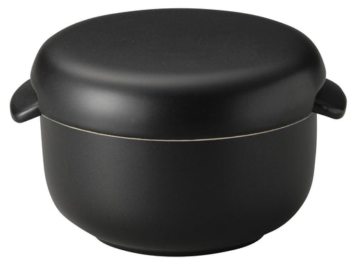 Santo Ceramic Black Matte Rice Container 1 Cup Microwave Safe Made in Japan-Kiichin - The #1 Place for Japanese Goods in Your Hand!