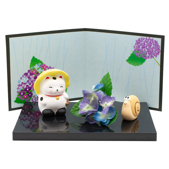 Santo Mini Banko Ware Ornament - Japanese Seasonal June Rainy Room Decor