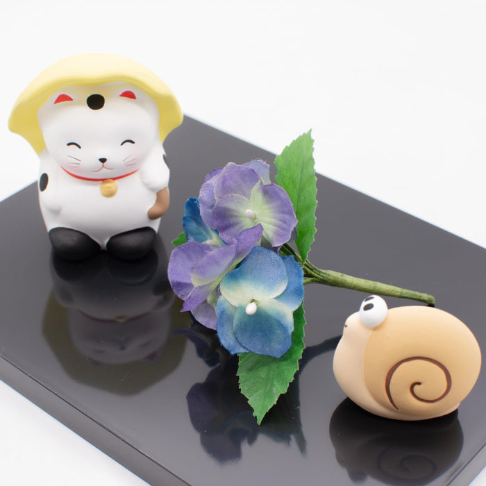 Santo Mini Banko Ware Ornament - Japanese Seasonal June Rainy Room Decor