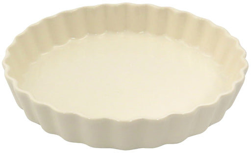 Santo Large White Banko Ware Quiche Gratin Dish 19.5Cm Oven & Microwave Safe-Kiichin - The #1 Place for Japanese Goods in Your Hand!