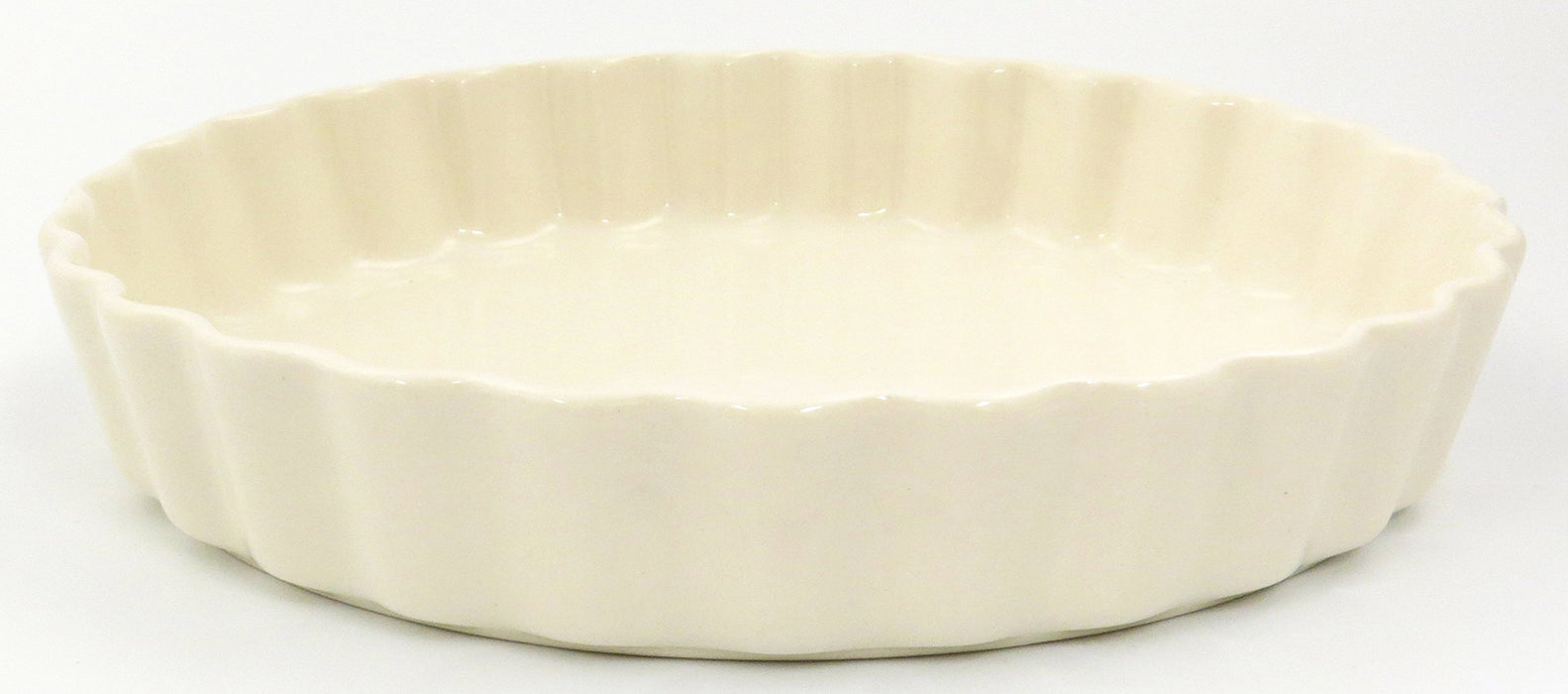 Santo Large White Banko Ware Quiche Gratin Dish 19.5Cm Oven & Microwave Safe-Kiichin - The #1 Place for Japanese Goods in Your Hand!