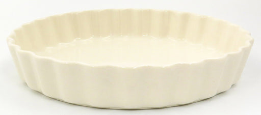 Santo Large White Banko Ware Quiche Gratin Dish 19.5Cm Oven & Microwave Safe-Kiichin - The #1 Place for Japanese Goods in Your Hand!