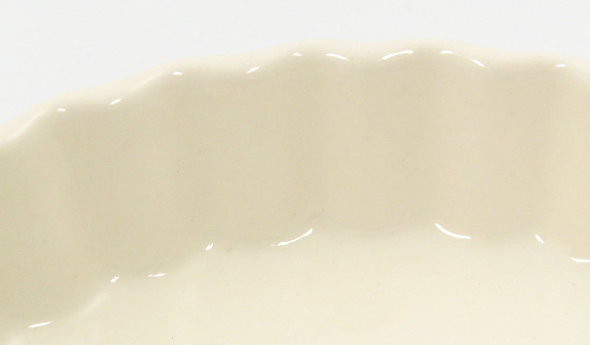 Santo Large White Banko Ware Quiche Gratin Dish 19.5Cm Oven & Microwave Safe-Kiichin - The #1 Place for Japanese Goods in Your Hand!