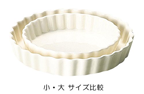Santo Large White Banko Ware Quiche Gratin Dish 19.5Cm Oven & Microwave Safe-Kiichin - The #1 Place for Japanese Goods in Your Hand!