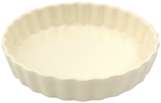 Santo Banko Ware Small Quiche Gratin Dish 15.5Cm White Stripes Microwave Safe-Kiichin - The #1 Place for Japanese Goods in Your Hand!