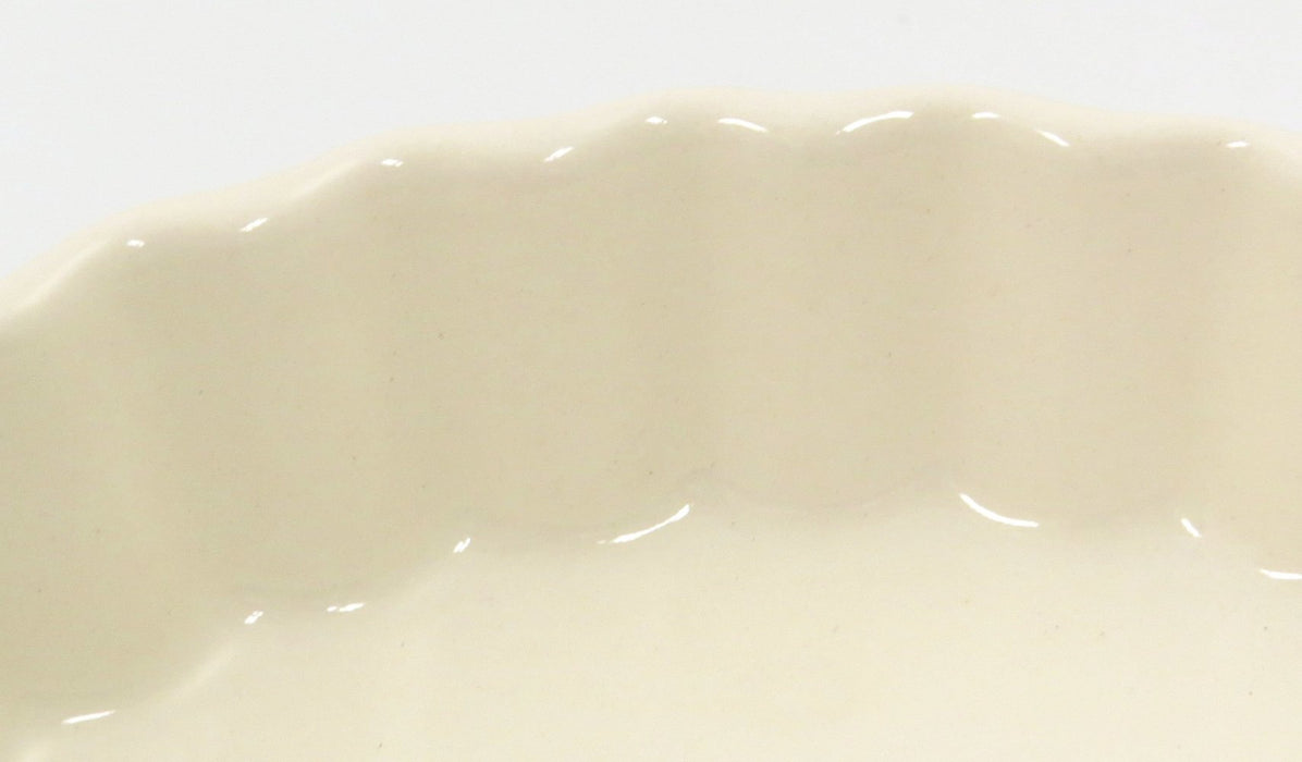 Santo Banko Ware Small Quiche Gratin Dish 15.5Cm White Stripes Microwave Safe-Kiichin - The #1 Place for Japanese Goods in Your Hand!