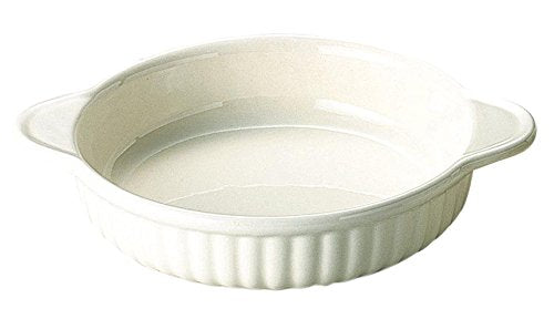 Santo Banko Ware 20Cm Gratin Dish Oven Microwave Safe Japan White Stripes-Kiichin - The #1 Place for Japanese Goods in Your Hand!