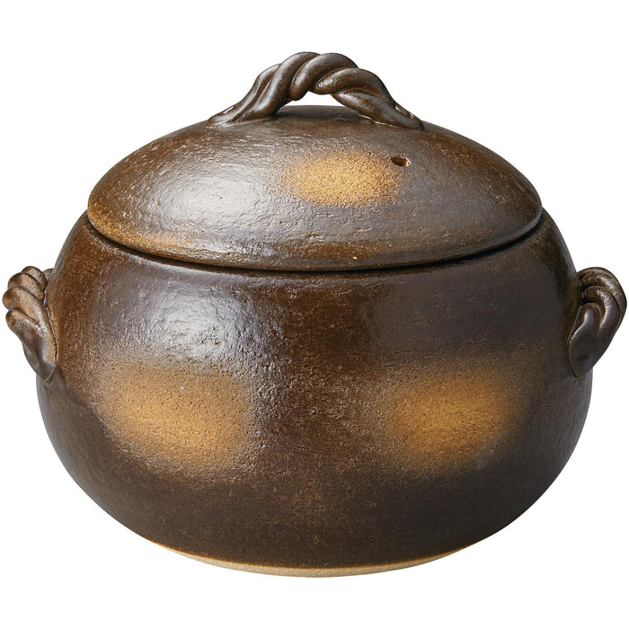 Santo Banko Ware 5 Gou Glazed Rice Cooker 21cm Microwave Dishwasher Safe-Kiichin - The #1 Place for Japanese Goods in Your Hand!