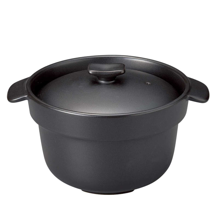 Santo Rice Cooker 3 Cups 1600Ml Banko Ware Microwave Oven Safe Black Japan-Kiichin - The #1 Place for Japanese Goods in Your Hand!