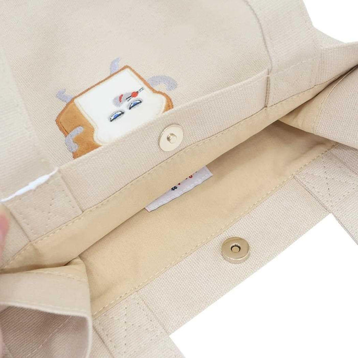 Marimocraft Bread Thief Beige Tote Bag - Stylish and Spacious Handbag-Kiichin - The #1 Place for Japanese Goods in Your Hand!
